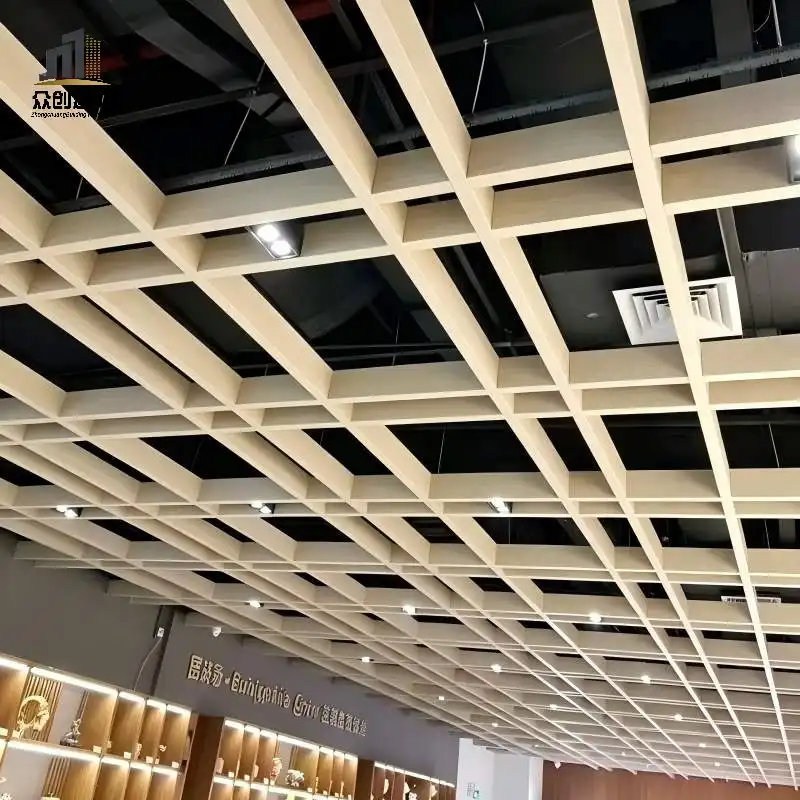Aluminum Grid Ceiling | Open Cell Square Aluminum Grille Ceiling System